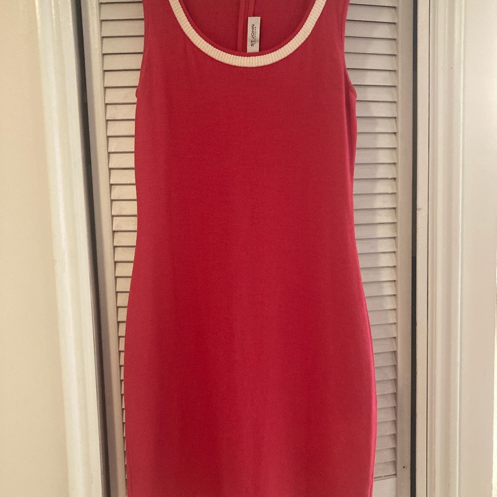 ST.JOHN Strawberry Red Sleeveless Dress